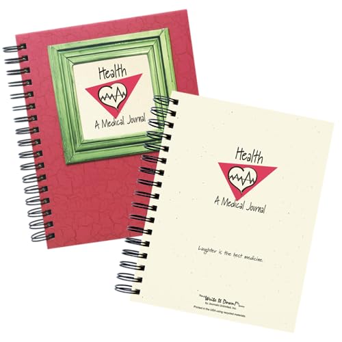 Write it Down series by Journals Unlimited, Guided Journal, Health, A Medical Journal, Full-size 7.5"x 9", Red Hard Cover, Made in USA - Image 3