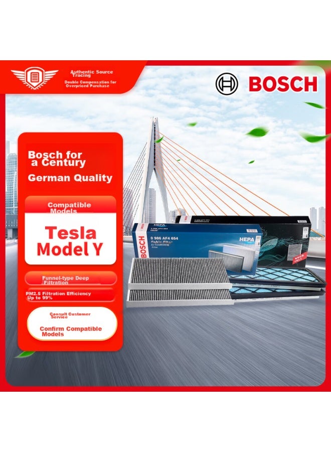 Bosch Air Conditioning Filter, Car Air Conditioning Filter Set, Compatible With Tesla Model Y, External 4-piece Set - Image 1