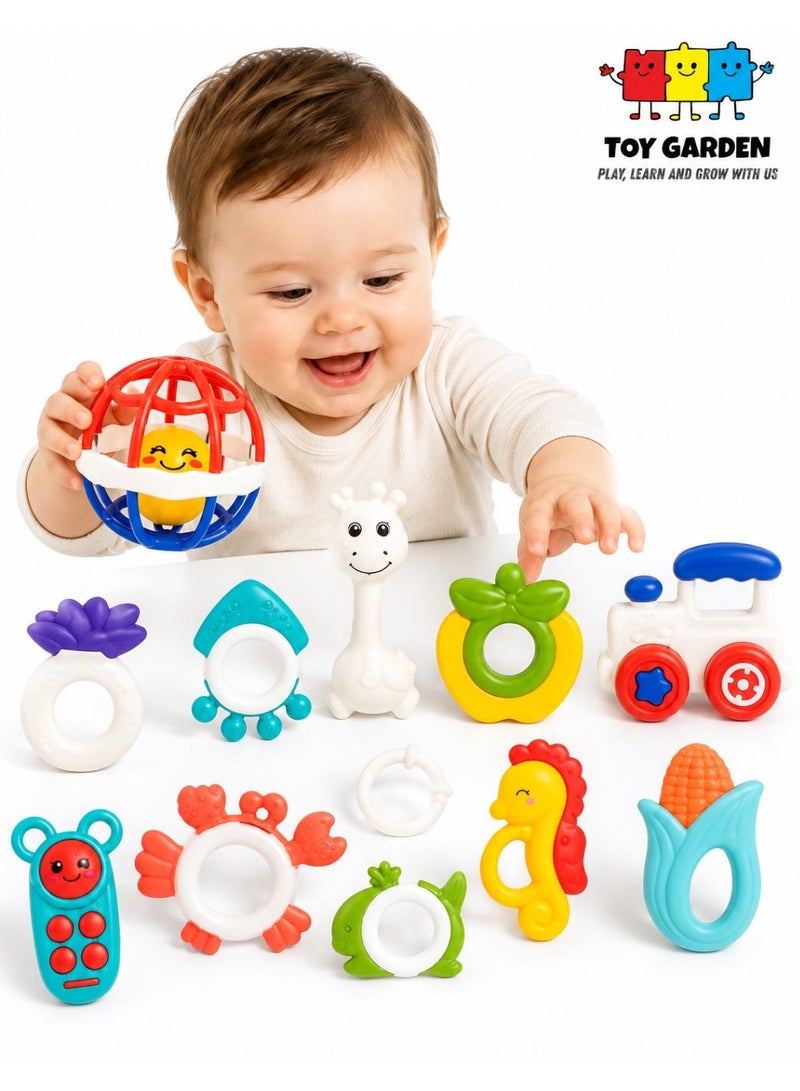 TOY GARDEN Baby Rattles Set – Soft, Safe & Colorful Infant Toys for Newborn Sensory Development and Teething Relief - Image 1
