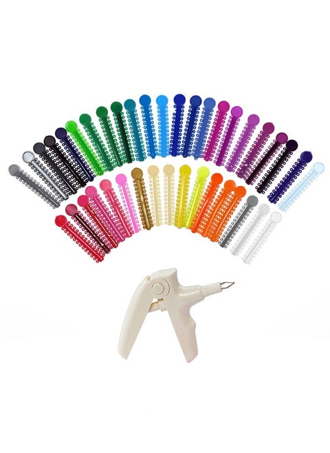 Orthodontic Ligating Tapes and Tools, Ligas Para Bracket Ortodoncia, Ligating Gun Tool and Multicolor Ligating O-Ring Rubber Band Set