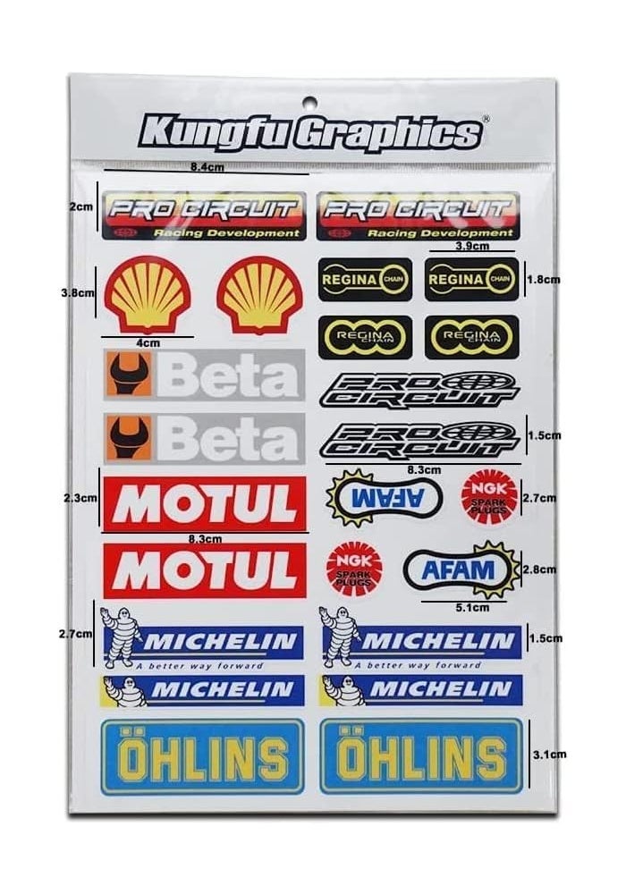 Kungfu Graphics Micro Sponsor Logo Racing Sticker Sheet - Image 1