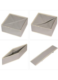 HM2A Foldable Cloth Storage Box Closet Dresser Drawer Organizer Fabric Baskets Bins Containers Divider with Drawers for Clothes, Underwear, Socks, Clothing, Set of 6  - Image 2
