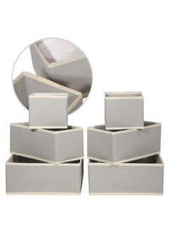 HM2A Foldable Cloth Storage Box Closet Dresser Drawer Organizer Fabric Baskets Bins Containers Divider with Drawers for Clothes, Underwear, Socks, Clothing, Set of 6  - Image 5