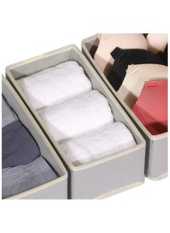HM2A Foldable Cloth Storage Box Closet Dresser Drawer Organizer Fabric Baskets Bins Containers Divider with Drawers for Clothes, Underwear, Socks, Clothing, Set of 6  - Image 4