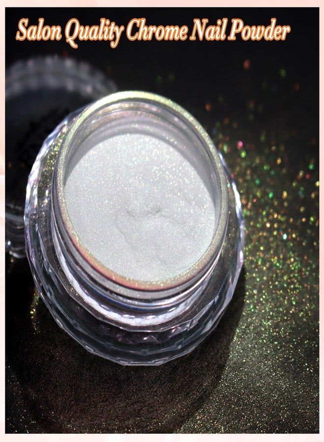 FNNZ Unicorn Chrome Nail Powder, Aurora Unichrome Mermaid Aurora Nail Powder Pigment Pearlescent Nail Art Glitter Decoration for Home DIY Nail Salon Manicure - Romantic Jardin - Image 3