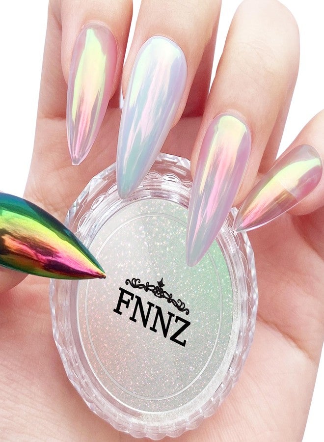 FNNZ Unicorn Chrome Nail Powder, Aurora Unichrome Mermaid Aurora Nail Powder Pigment Pearlescent Nail Art Glitter Decoration for Home DIY Nail Salon Manicure - Romantic Jardin - Image 1