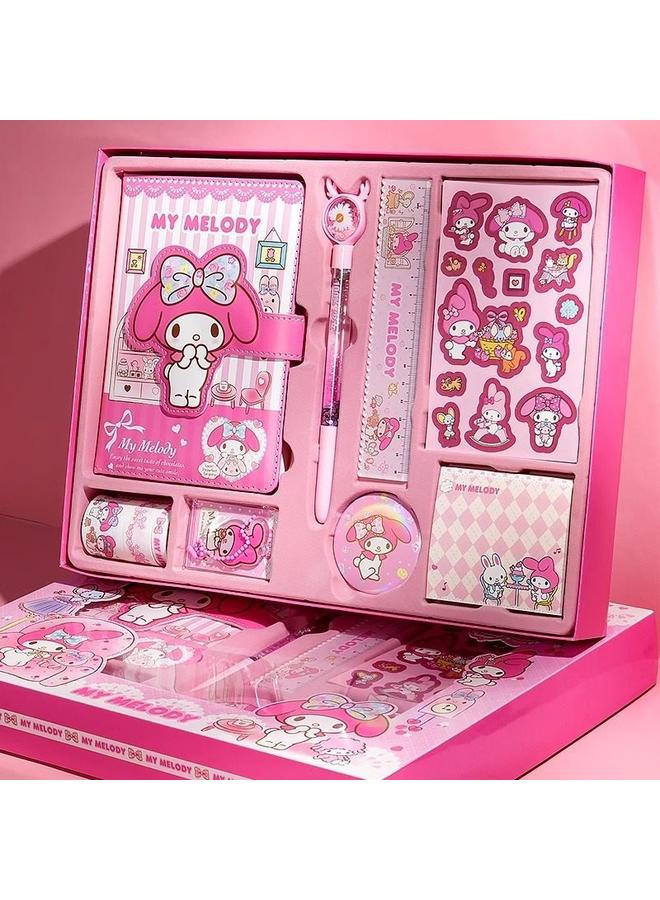 Bluejw Sanrio Melody Hand Account Book Suit Kulomi Hand Account Gift Box Children Girls Primary School Students Toys Girls Can - Image 1