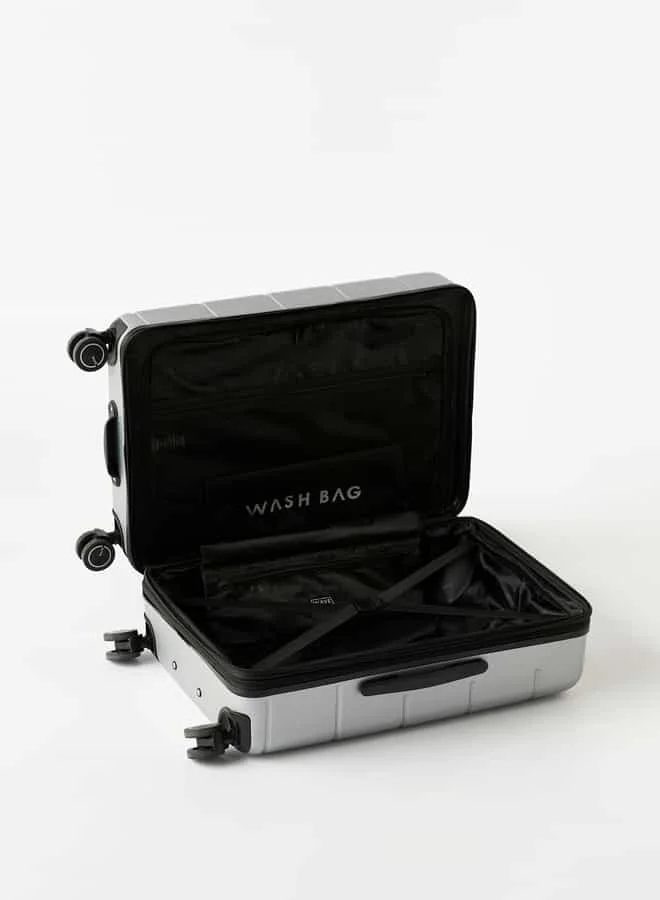 وايف Textured Hardcase Luggage Trolley Bag with Retractable Handle