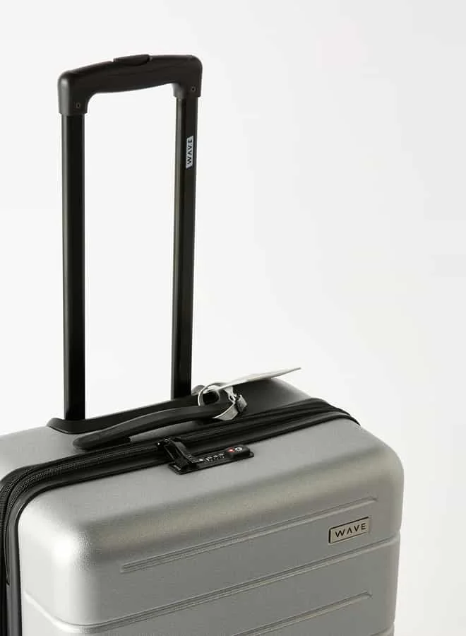 وايف Textured Hardcase Luggage Trolley Bag with Retractable Handle