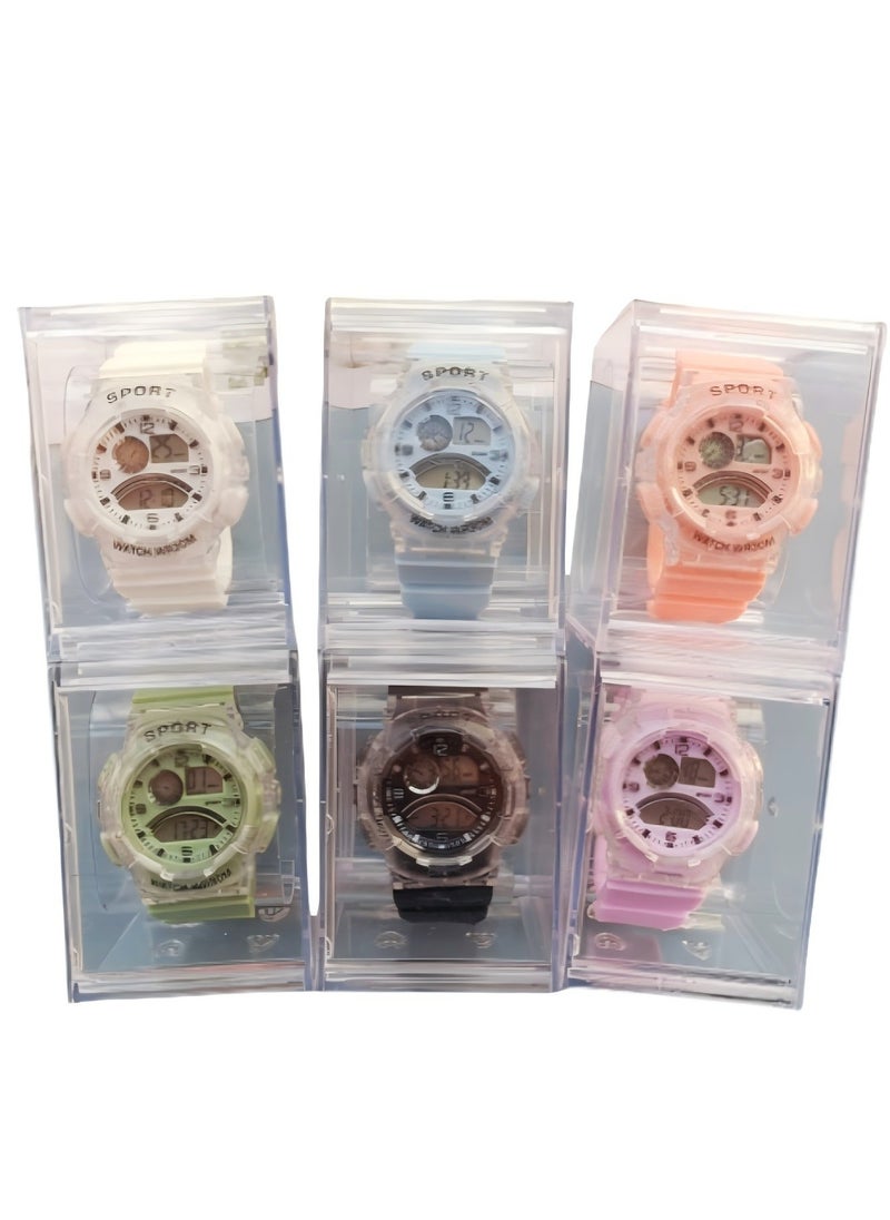 PRO Electronic watch sports luminous alarm clock high value multifunctional student watch - white  - Image 3