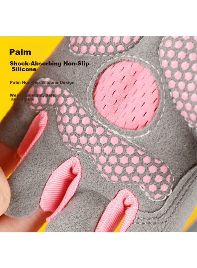 Ousen Kids Sports Gloves Palm Protection Pull-up Fitness Spartan Climbing Anti-slip Gloves For Girls Cycling - Image 3