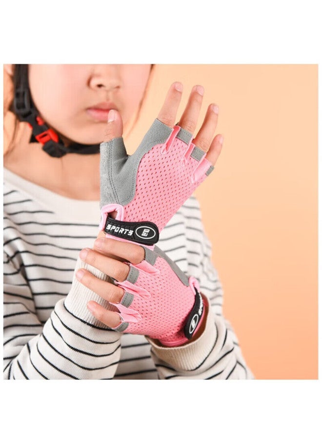 Ousen Kids Sports Gloves Palm Protection Pull-up Fitness Spartan Climbing Anti-slip Gloves For Girls Cycling - Image 5