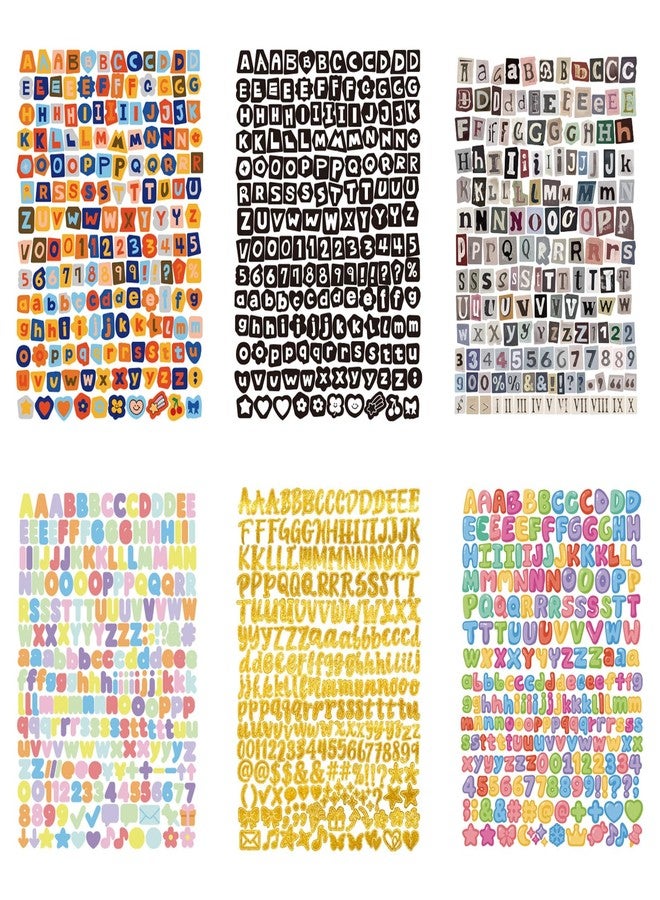 Metuu 2100+ PCS Magazine Letter Stickers, 12 Sheets Small Vintage Ransom Alphabet Sticker for Scrapbook, Journaling, Laptop, Water Bottle, DIY Crafts, Junk Journal, Gifts - Image 1