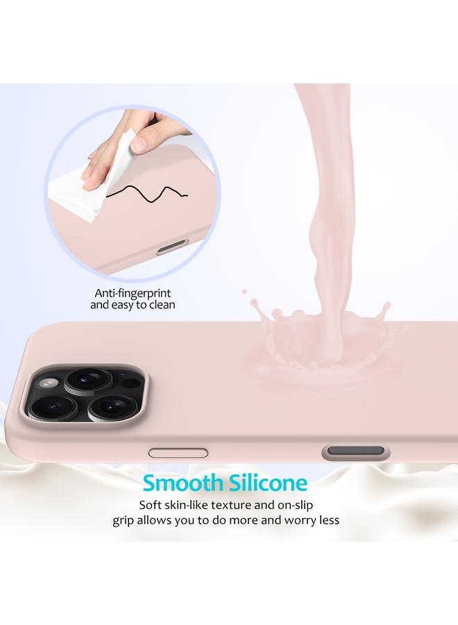 اس-توب جراب لهاتف iPhone 16 Pro Max مصنوع من السيليكون بلون سادة - Image 4