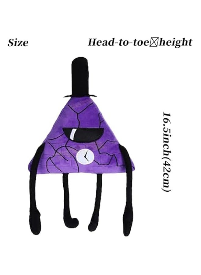 New 16.5'' Falls Bill Cipher Plush,Soft Stuffed Doll Plushies for Boys and Girls (Purple)  - Image 2