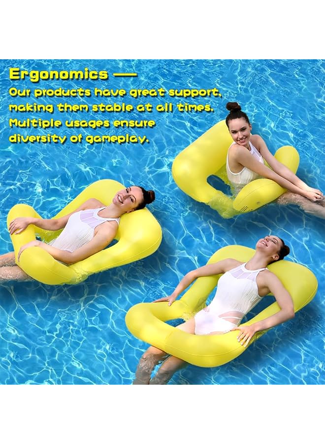 KASTWAVE Floating Water Floating 2 Packs Field Style Style Pure Color Children And Adults Rest Sunlight Bath Pneumatic Seat Lounge Chair Water Party Toys - Image 4