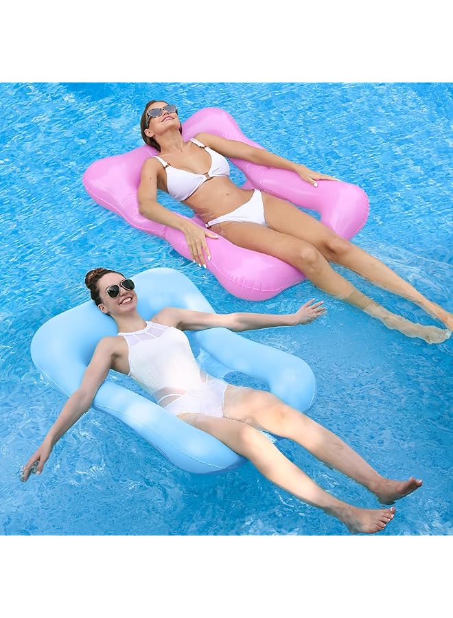 KASTWAVE Floating Water Floating 2 Packs Field Style Style Pure Color Children And Adults Rest Sunlight Bath Pneumatic Seat Lounge Chair Water Party Toys - Image 1