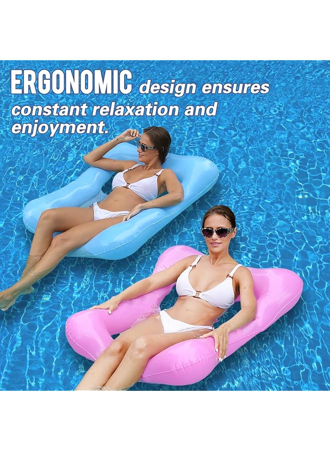 KASTWAVE Floating Water Floating 2 Packs Field Style Style Pure Color Children And Adults Rest Sunlight Bath Pneumatic Seat Lounge Chair Water Party Toys - Image 3