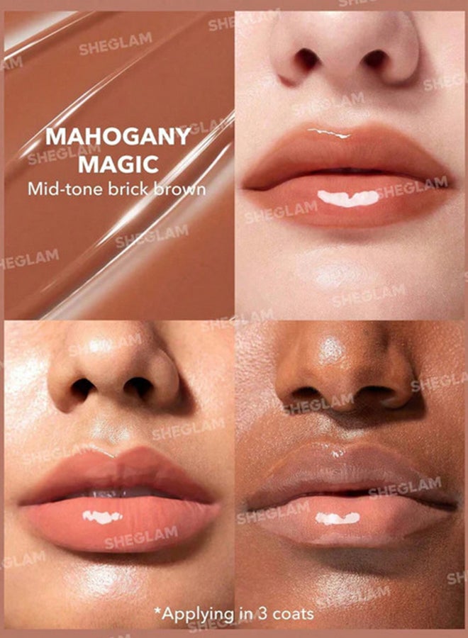 SHEGLAM Pout-Perfect Shine Lip Plumper Mahogany Magic - Image 4