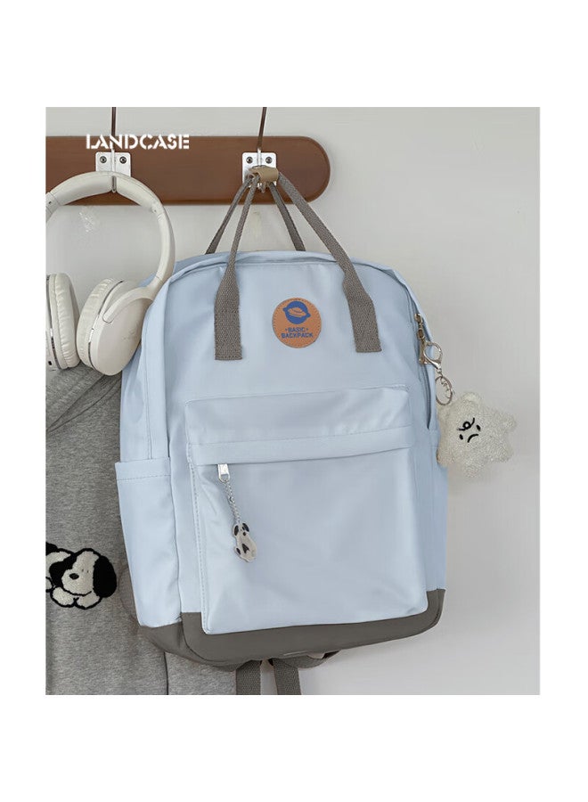 Landcase Backpack For College Students, Women's Shoulder Bag, High School Students, Stylish Style, Large Capacity Laptop Bag, 1704 Blue - Image 3