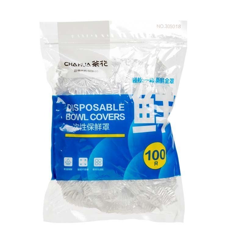 Cha Hua Chahua Food Grade Plastic Wrap - 100 Count, Dustproof Kitchen Stretch Film for Vegetable and Food Storage - Image 5