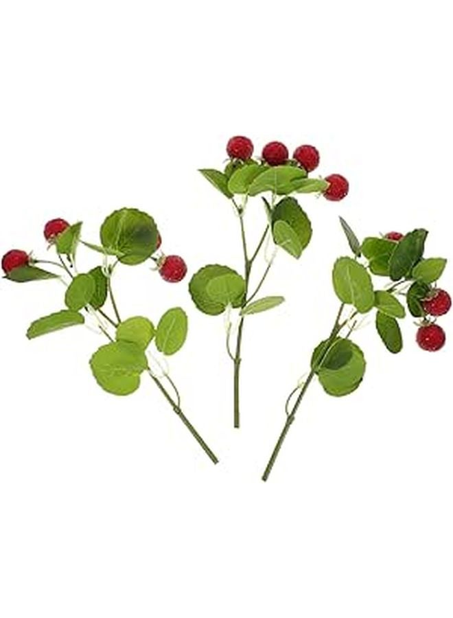 3Pcs Realistic Artificial Waxberry Fruit Models Home Decor Wedding Photography Props - Image 1