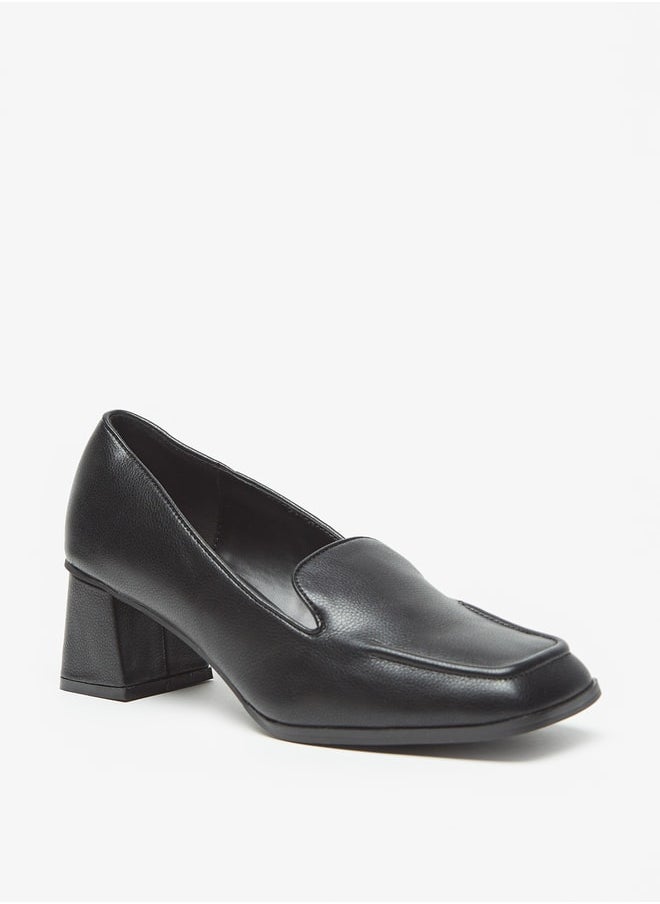 Flora Bella By Shoexpress - Women Solid Slip-On Shoes with Block Heels - Image 1