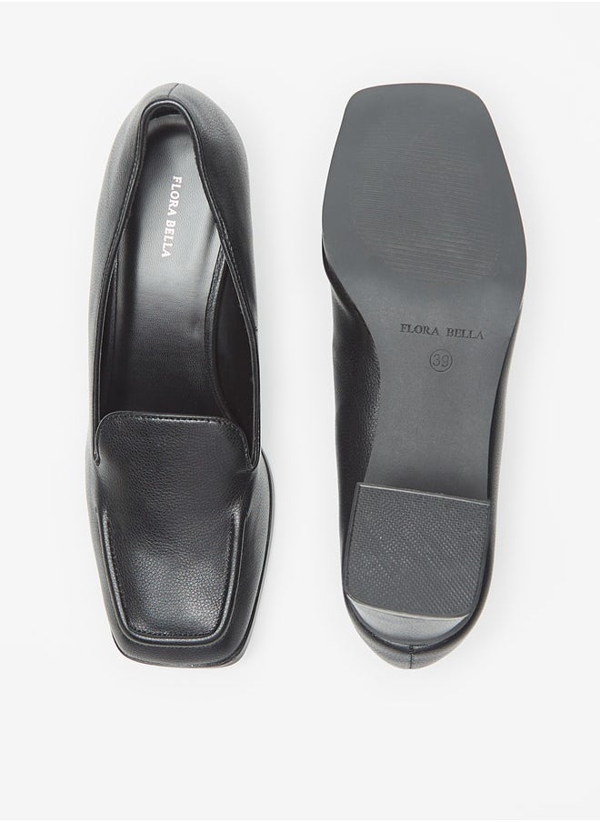 Flora Bella By Shoexpress - Women Solid Slip-On Shoes with Block Heels - Image 1