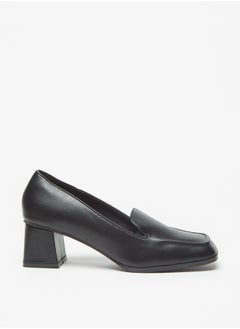 Women Solid Slip-On Shoes with Block Heels