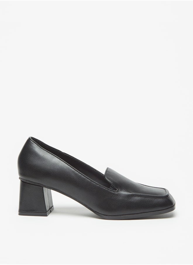 Flora Bella By Shoexpress - Women Solid Slip-On Shoes with Block Heels - Image 1