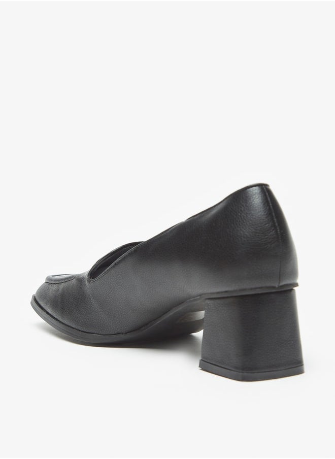 Flora Bella By Shoexpress - Women Solid Slip-On Shoes with Block Heels - Image 1