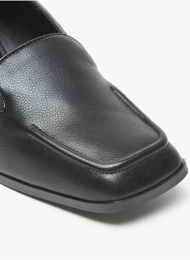 Flora Bella By Shoexpress - Women Solid Slip-On Shoes with Block Heels - Image 1