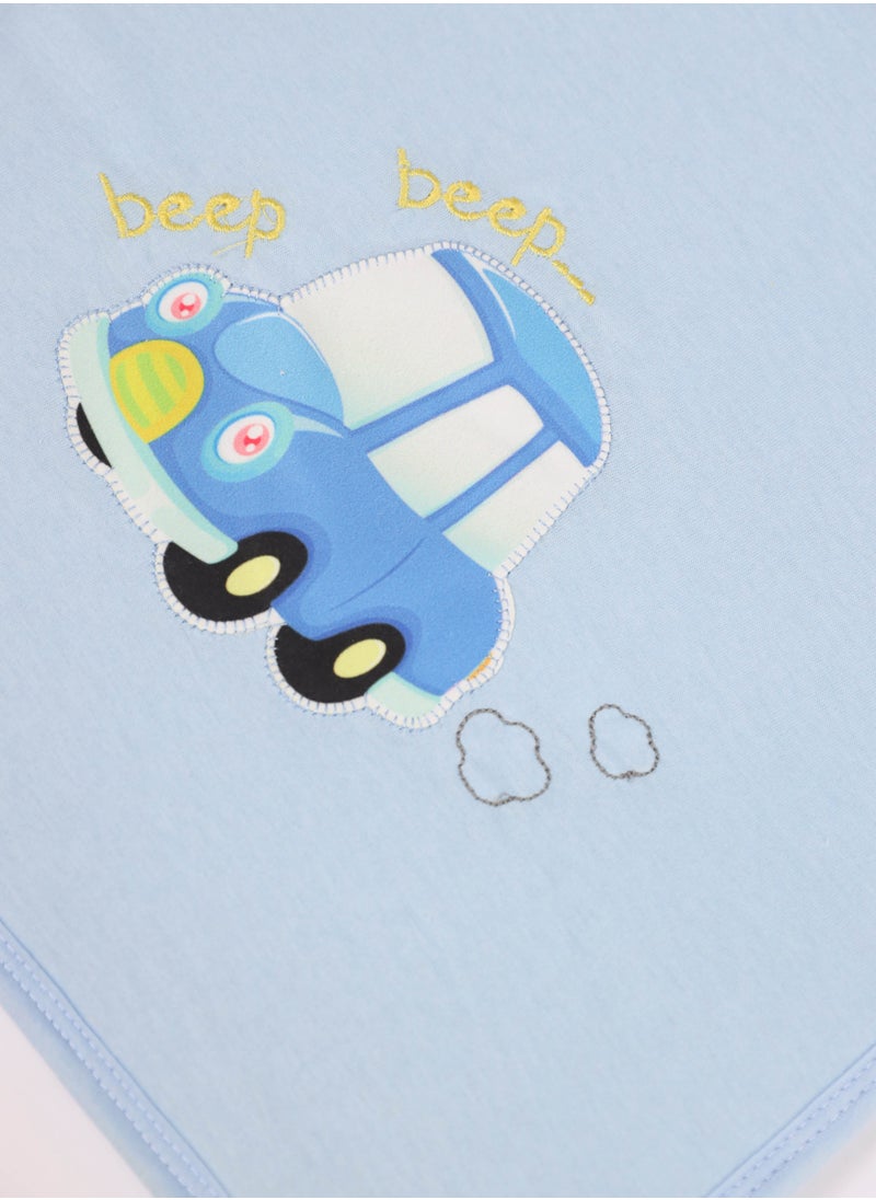 FUN MOMENT - Bedspread Decorated with Various Prints and Drawings - Image 1