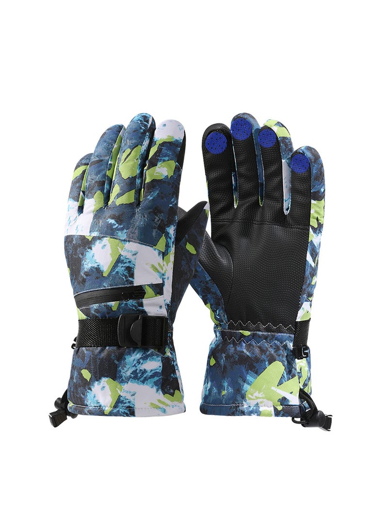 SYOSI Winter Ski Gloves for Women Men, Touchscreen Waterproof Thermal Snow Gloves, Warm Anti Slip Cold-proof for Skiing, Mountaineering, Cycling, Snowboarding, Winter Outdoor Sports Gloves - Image 1