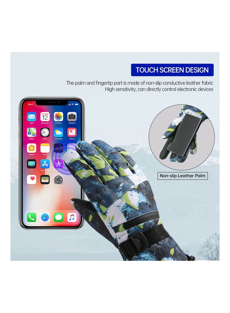 SYOSI Winter Ski Gloves for Women Men, Touchscreen Waterproof Thermal Snow Gloves, Warm Anti Slip Cold-proof for Skiing, Mountaineering, Cycling, Snowboarding, Winter Outdoor Sports Gloves - Image 5