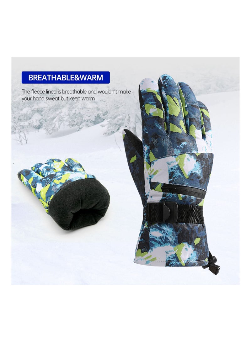 SYOSI Winter Ski Gloves for Women Men, Touchscreen Waterproof Thermal Snow Gloves, Warm Anti Slip Cold-proof for Skiing, Mountaineering, Cycling, Snowboarding, Winter Outdoor Sports Gloves - Image 3