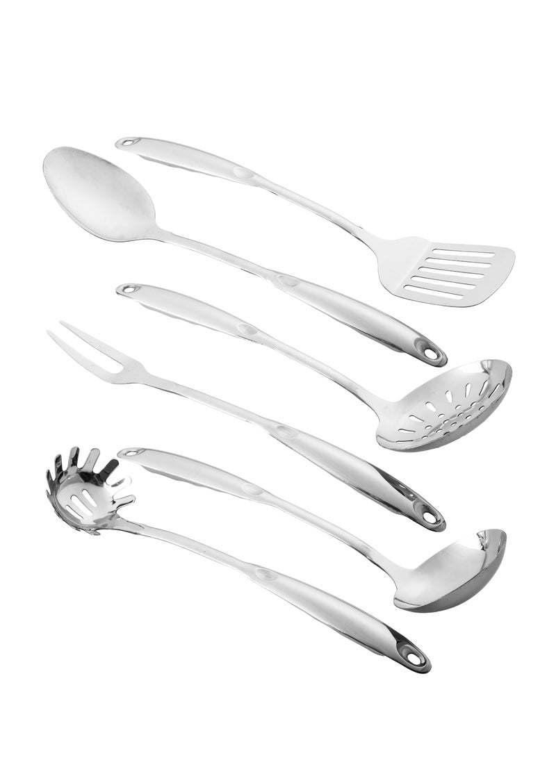 اباريك الصفا طقم ملاعق غرف للسفرة فضي عدد 7 قطع - Image 2