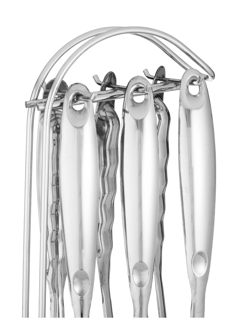 اباريك الصفا طقم ملاعق غرف للسفرة فضي عدد 7 قطع - Image 3