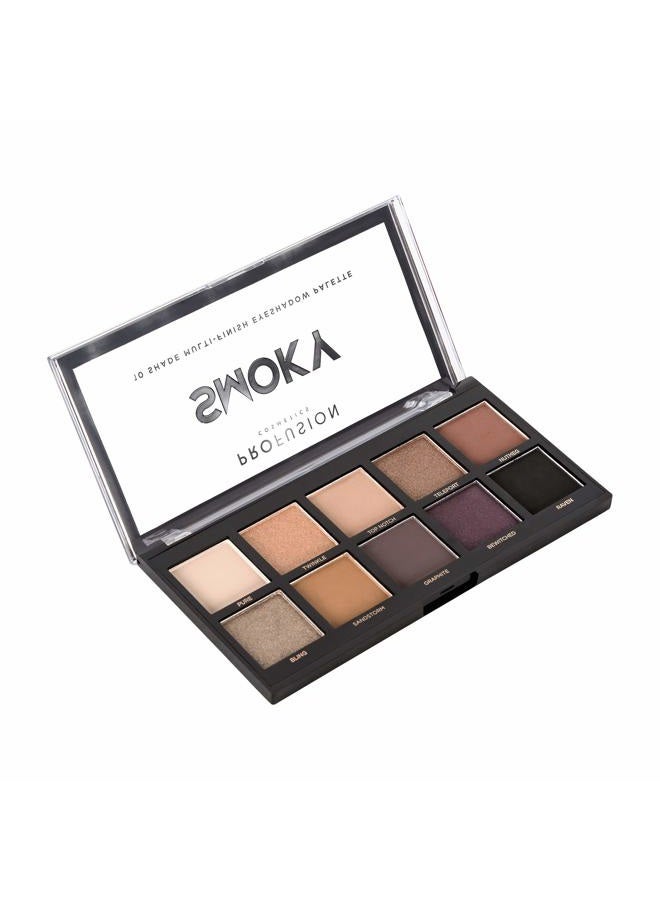 Profusion Cosmetics 10 Shade Eyeshadow Palette - High Pigmented Multi-Finish Colors, Vegan & Cruelty-Free, Create Stunning Looks On-the-Go - Travel-Friendly & Versatile Makeup, Smoky - Image 3