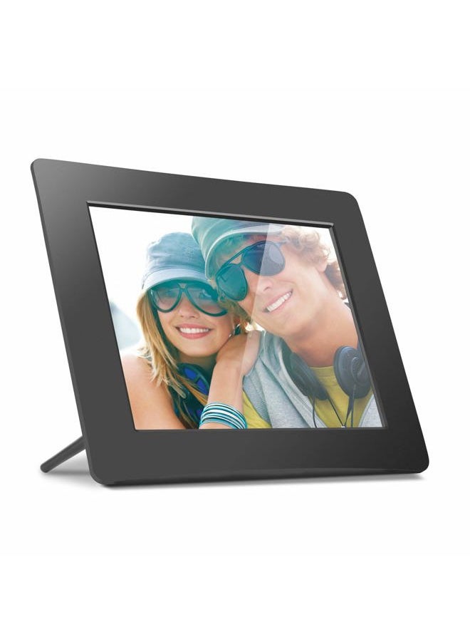 Aluratek 8 Inch LCD Digital Photo Frame with Auto Slideshow Using USB SD/SDHC (ADPF08SF) - Black  - Image 1