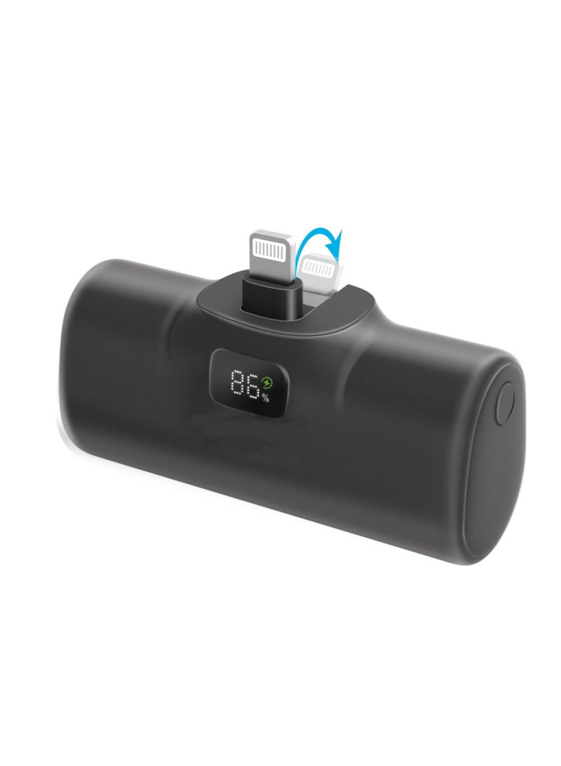 Raxoom Ultra-compact Fast Charging Power bank 5000mah Lighting Black - Image 1