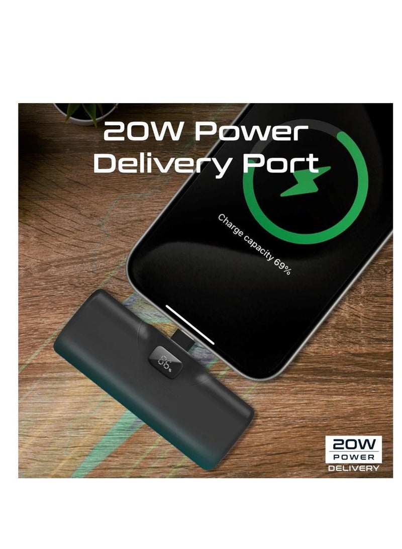 Raxoom Ultra-compact Fast Charging Power bank 5000mah Lighting Black - Image 2