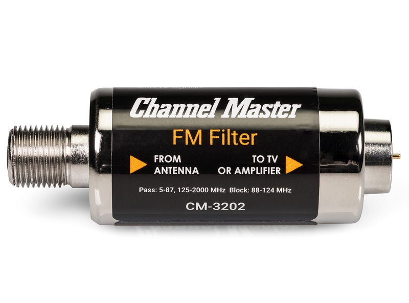 Channel Master FM Filter – Reduces Pixelation & Signal Issues from FM Interference, Indoor/Outdoor Use, Built-in O-Ring for Weather Protection, Enhances OTA Digital HDTV Signal Quality - Image 1