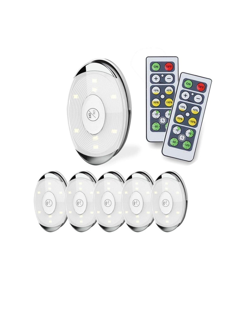 SYOSI LED Puck Light, led Lights Battery Operated with Remote Control, Wireless Soft Lighting, Under Cabinet Lighting for Kitchen, Timer+ Dimmer,  table light, 7 colors  - Image 1
