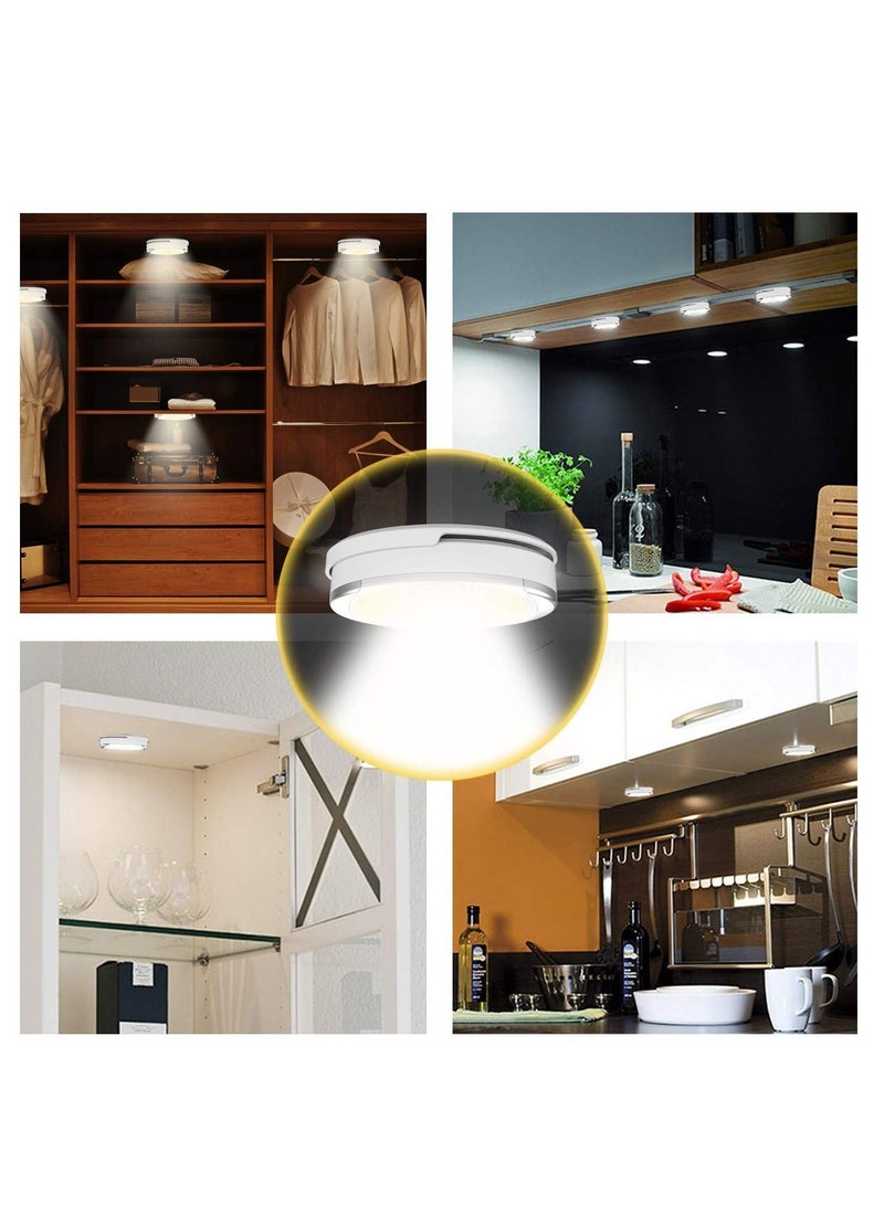 SYOSI LED Puck Light, led Lights Battery Operated with Remote Control, Wireless Soft Lighting, Under Cabinet Lighting for Kitchen, Timer+ Dimmer,  table light, 7 colors  - Image 2