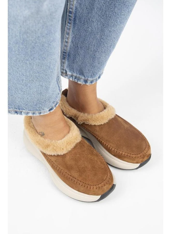 Manijero  (Adela Kürklü) Women's Genuine Leather Sabo Taba Slippers. for Women | Best Price UAE