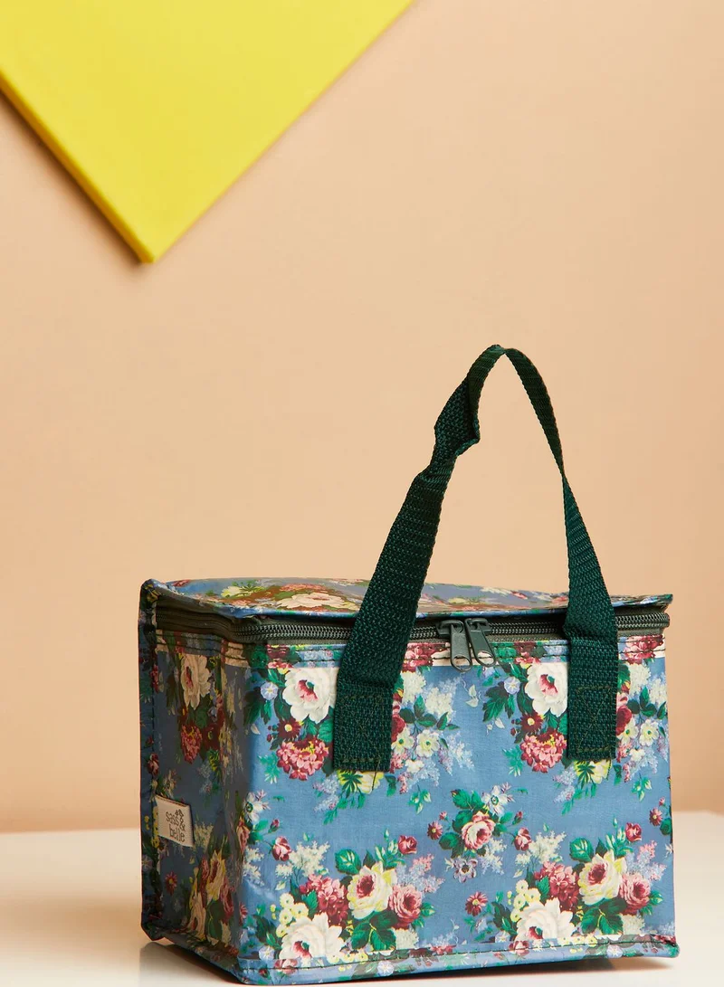 Sass & Belle Delphine Blue Vintage Rose Lunch Bag
