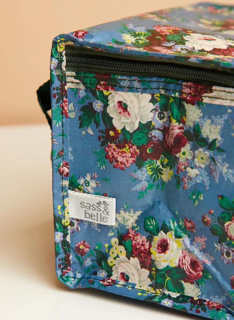 Sass & Belle Delphine Blue Vintage Rose Lunch Bag