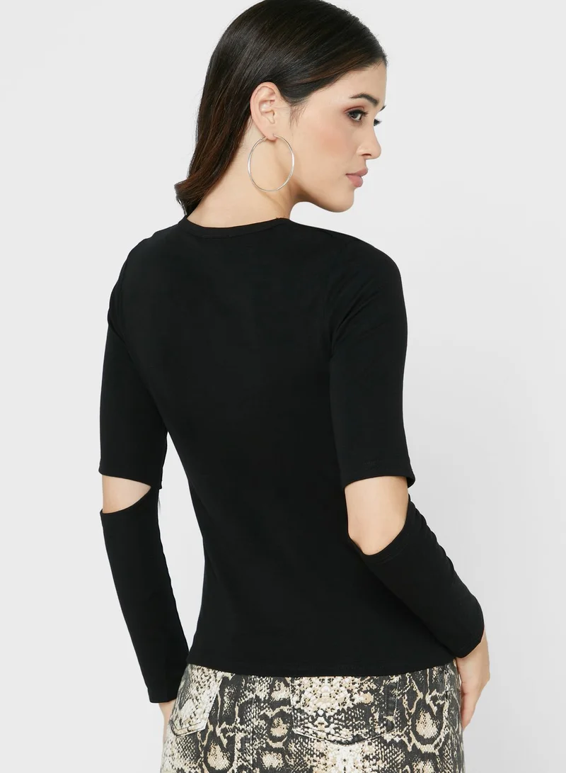 Ginger Cutout Neck T-Shirt