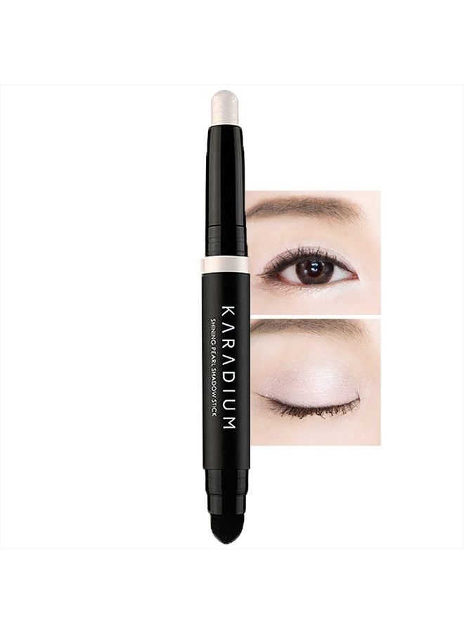 KARADIUM Shining Pearl Smudging Eye Shadow Stick, 1.4 g, #1 Snow White - Image 1